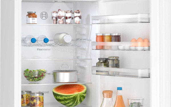 BOSCH KGN392WCF - Vue de l'int&eacute;rieur partie r&eacute;frig&eacute;rateur