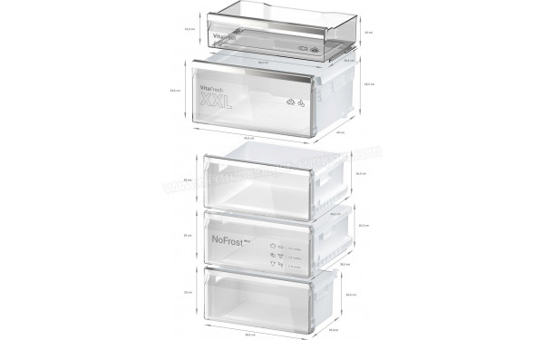 BOSCH KGN39AIBT - Dimensions