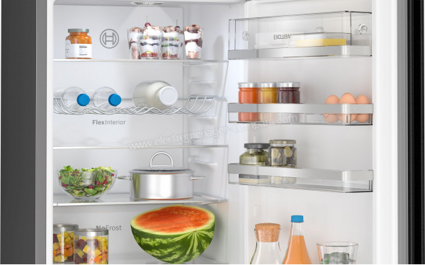 BOSCH KGN39EXCF - Vue de l'int&eacute;rieur partie r&eacute;frig&eacute;rateur