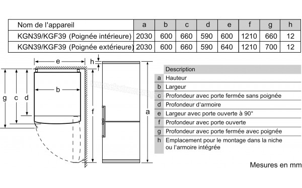 BOSCH KGN39LB35 - Sch&eacute;ma technique