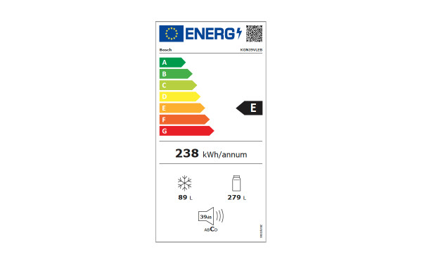 BOSCH KGN39VLEB - &Eacute;tiquette &eacute;nergie v2