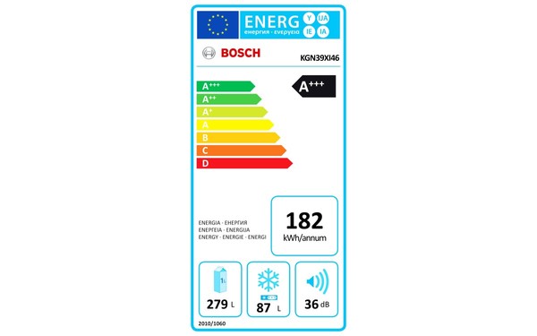 BOSCH KGN39XI46 - &Eacute;tiquette &eacute;nergie