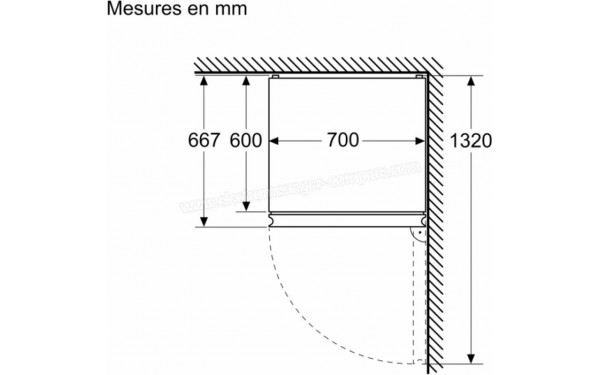 BOSCH KGN492LDF - Dimensions