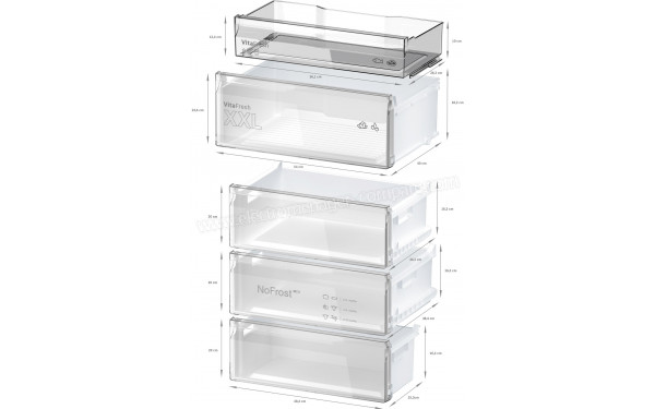 BOSCH KGN492LDF - Dimensions