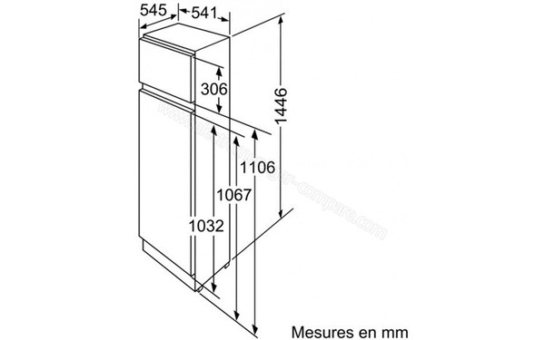 BOSCH KID26V21IE - Sch&eacute;ma d'encastrement 1