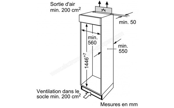 BOSCH KID26V21IE - Sch&eacute;ma d'encastrement 2