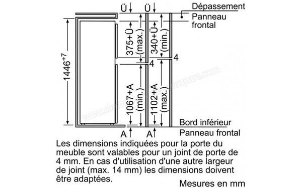 BOSCH KID26V21IE - Sch&eacute;ma d'encastrement 3