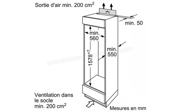 BOSCH KID28V20FF - Schemas d'encastrement 2