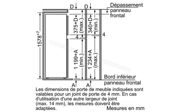 BOSCH KID28V20FF - Schemas d'encastrement 3