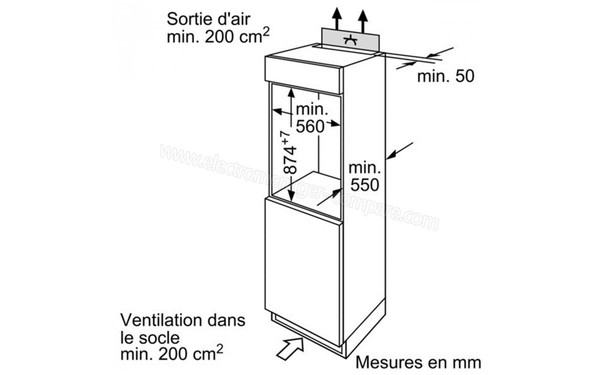 BOSCH KIL18V20FF - Schemas d'encastrement  2