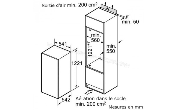 BOSCH KIL24V23FF - Schemas d'encastrement