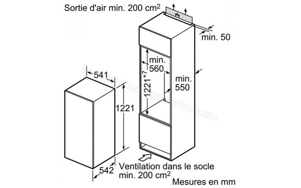 BOSCH KIL24V30 - Schemas d'encastrement