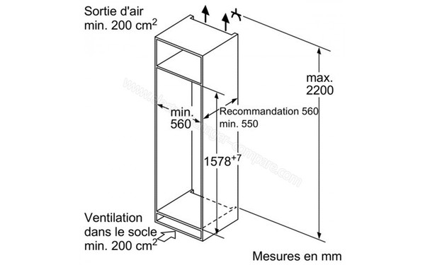 BOSCH KIL72AF30 - Schemas d'encastrement 2