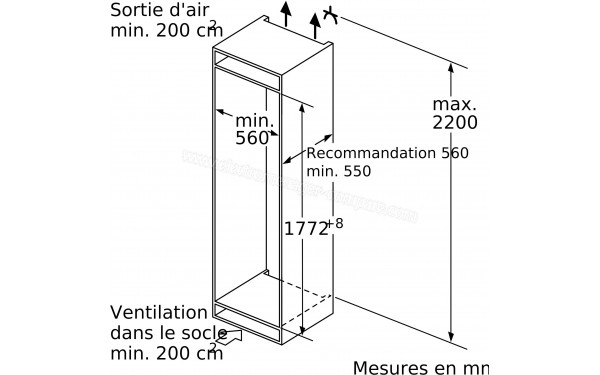 BOSCH KIL82SDE0 - Dimensions