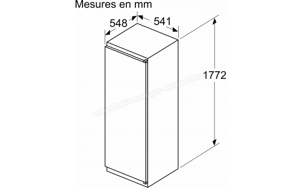 BOSCH KIR81NSE0 - Dimensions