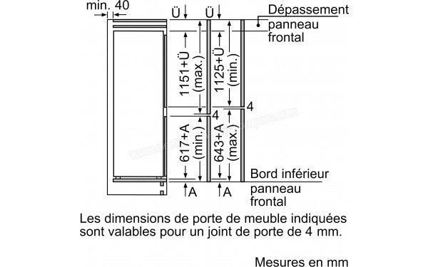 BOSCH KIS87AFE0 - Dimensions