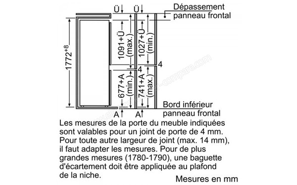 BOSCH KIV34V21FF - sch&eacute;ma d'encastrement 1