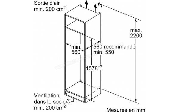BOSCH KIV77VSF0 - Dimensions
