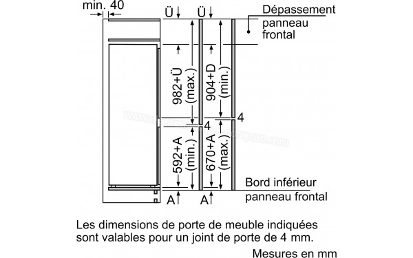 BOSCH KIV77VSF0 - Dimensions