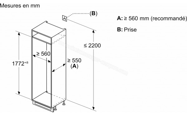 BOSCH KIV86SFE0 - Dimensions