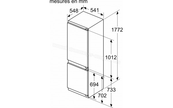 BOSCH KIV86VFE1 - Dimensions