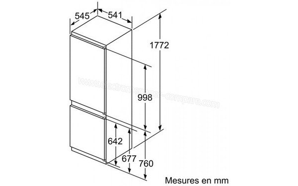 BOSCH KIV86VS30 - Dimensions