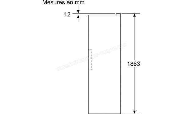 BOSCH KSN36VLDG - Dimensions