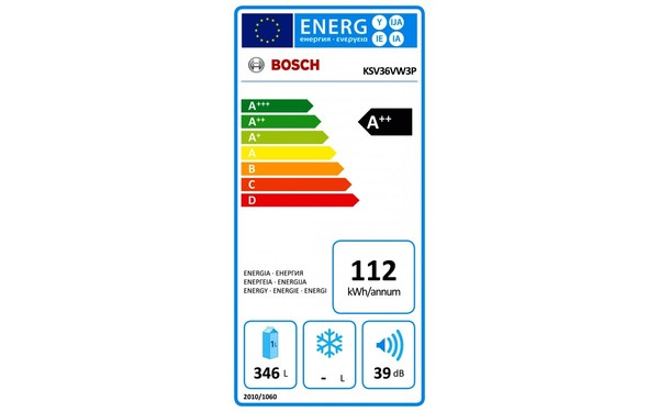 BOSCH KSV36VW3P - &Eacute;tiquette &eacute;nergie