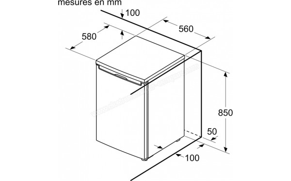BOSCH KTL15NWEBP - Dimensions