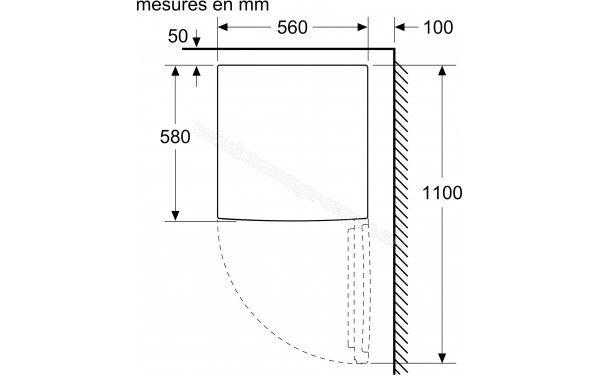 BOSCH KTL15NWEB - Dimensions