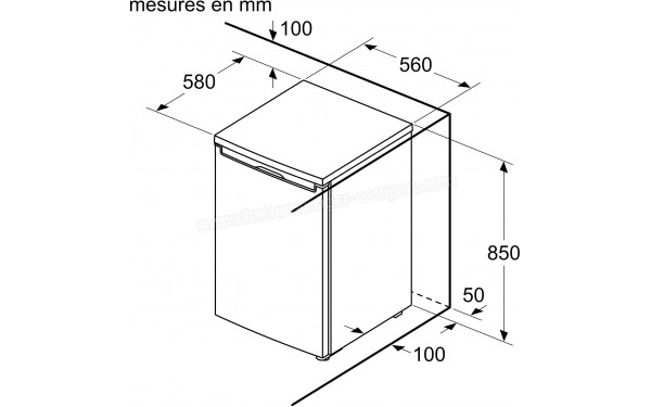 BOSCH KTL15NWEB - Dimensions
