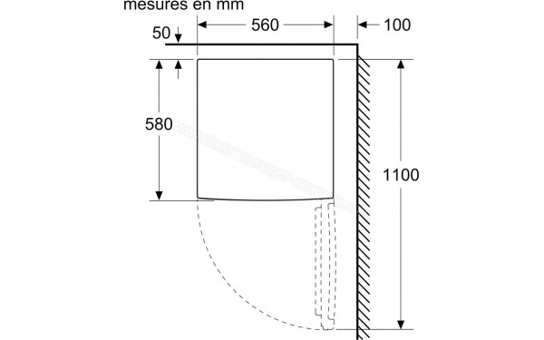 BOSCH KTR15NWEBP - Dimensions