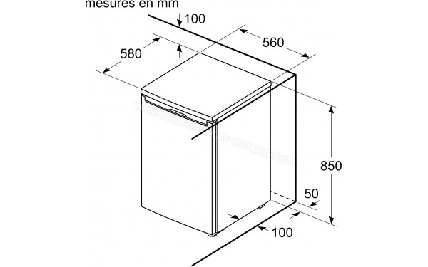 BOSCH KTR15NWEB - Dimensions