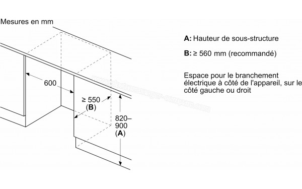 BOSCH KUL22VFD0 - Dimensions