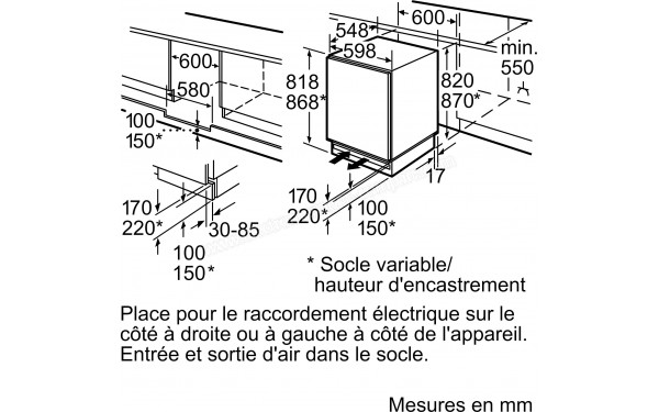 BOSCH KUR15AFF0 - Sch&eacute;ma technique