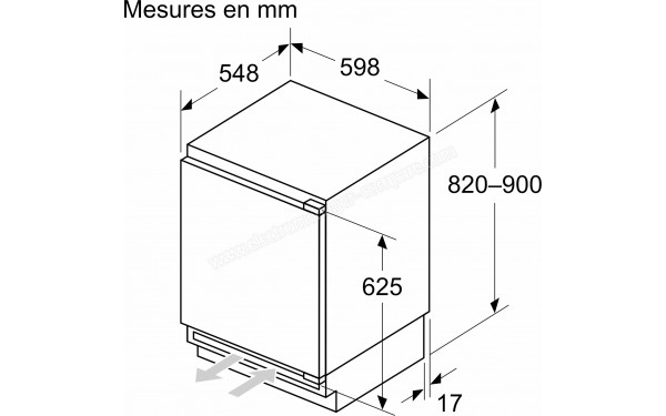 BOSCH KUR21VFE0 - Dimensions