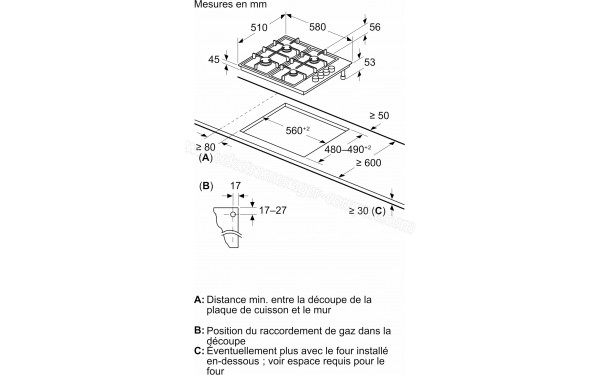 BOSCH PBP6B6K80 - Dimensions