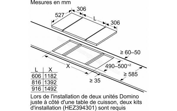BOSCH PIB375FB1H - Dimensions