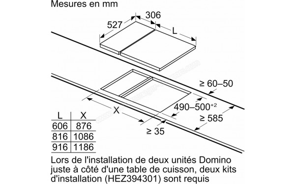 BOSCH PIB375FB1H - Dimensions