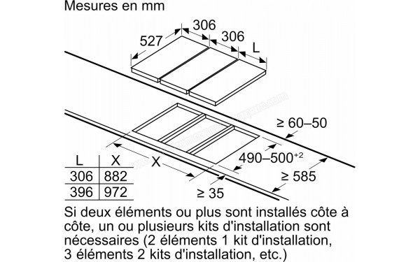 BOSCH PIB375FB1H - Dimensions
