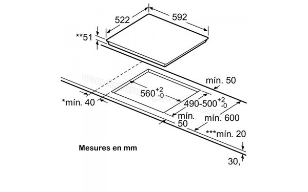 BOSCH PIE651B17E - Niche d'encastrement
