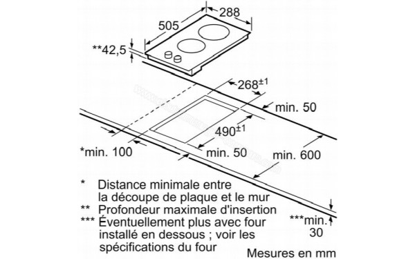 BOSCH PKE345CA2E - Dimensions