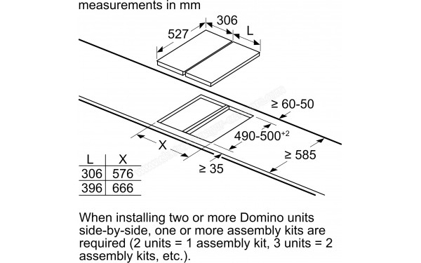 BOSCH PKF375FP2E - Dimensions