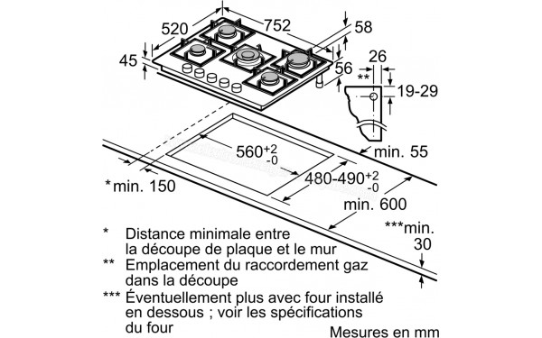 BOSCH PPQ7A6I40 - Dimensions