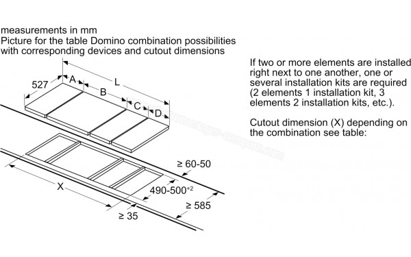BOSCH PRB3A6B70 - Dimensions