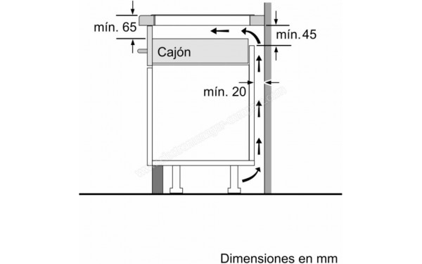 BOSCH PUJ631BB5E - Dimensions