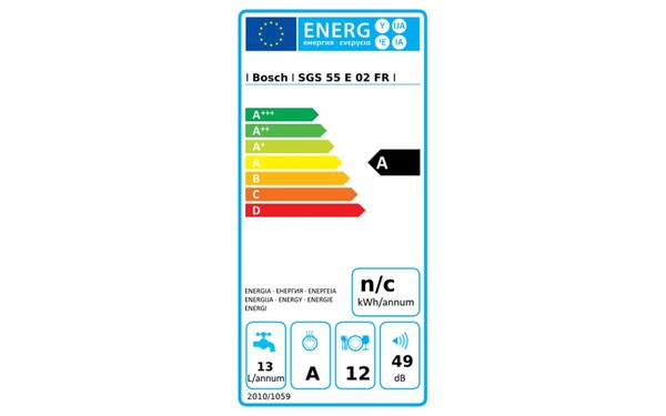 BOSCH SGS55E02FR - &Eacute;tiquette &eacute;nergie