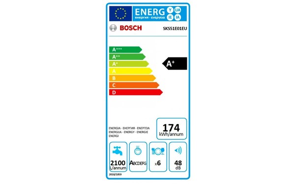 BOSCH SKS51E01EU - &Eacute;tiquette &eacute;nergie