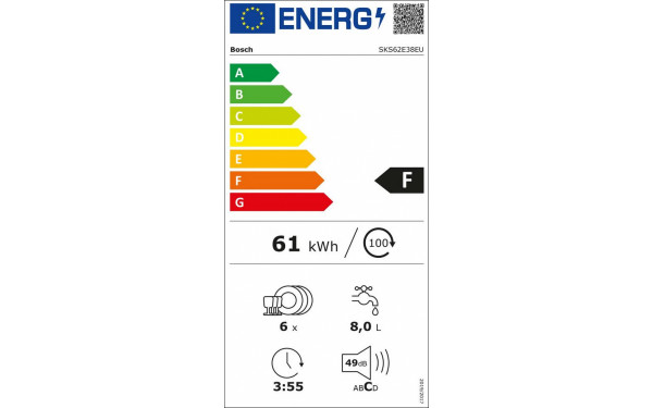 BOSCH SKS62E38EU - &Eacute;tiquette &eacute;nergie v2