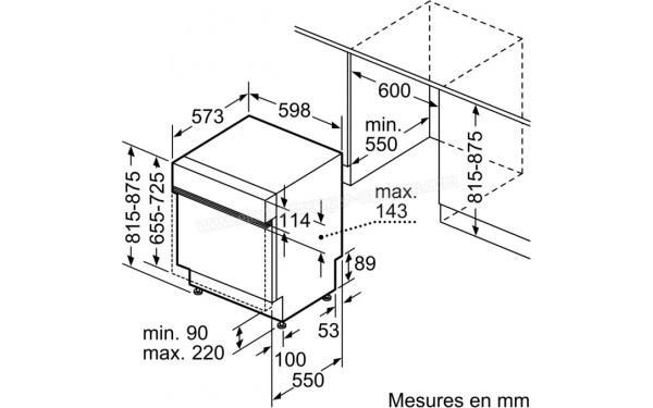 BOSCH SMI2HTS02E - Dimensions
